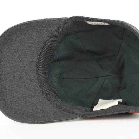 Gucci Size L Black Monogram GG Sherry Web Baseball main image 9
